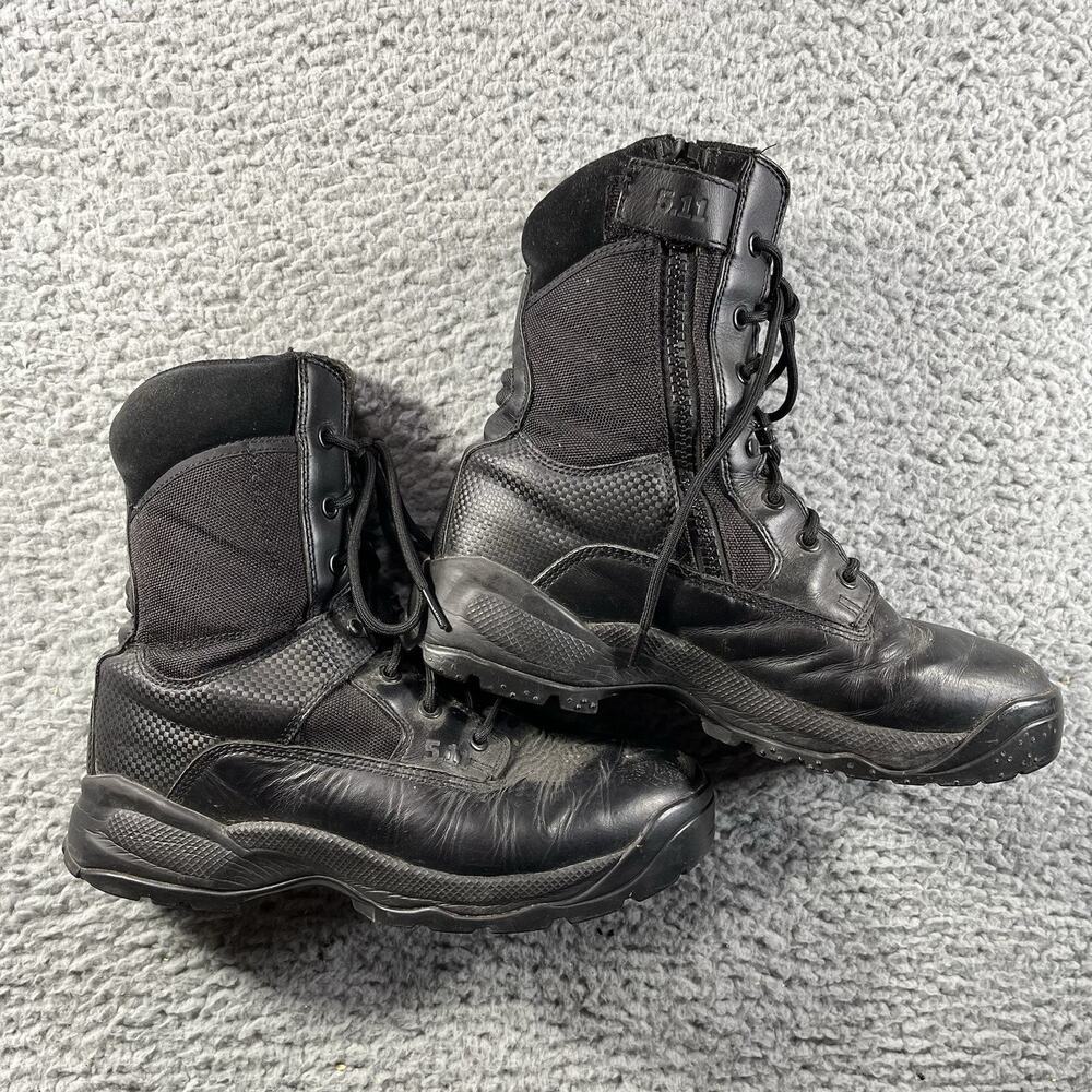 5.11 Tactical ATAC 2.0 8" Side Zip Boots Black Men's Size 10.5 Regular Duty